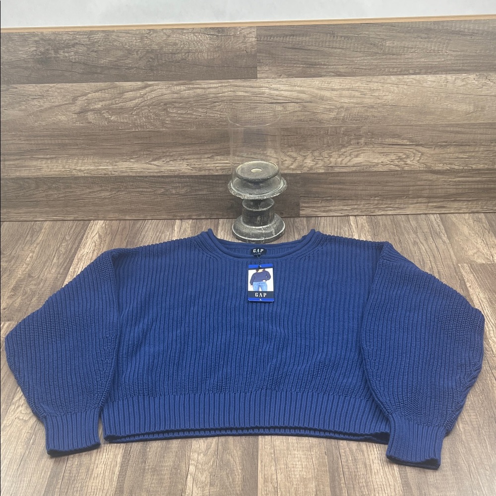 GAP Women's Crew Neck Blue Sweater
